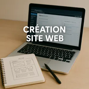 Création de site WordPress sur ordinateur portable – service pro VidéoCom