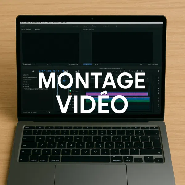 Écran de montage vidéo sur ordinateur portable – service professionnel